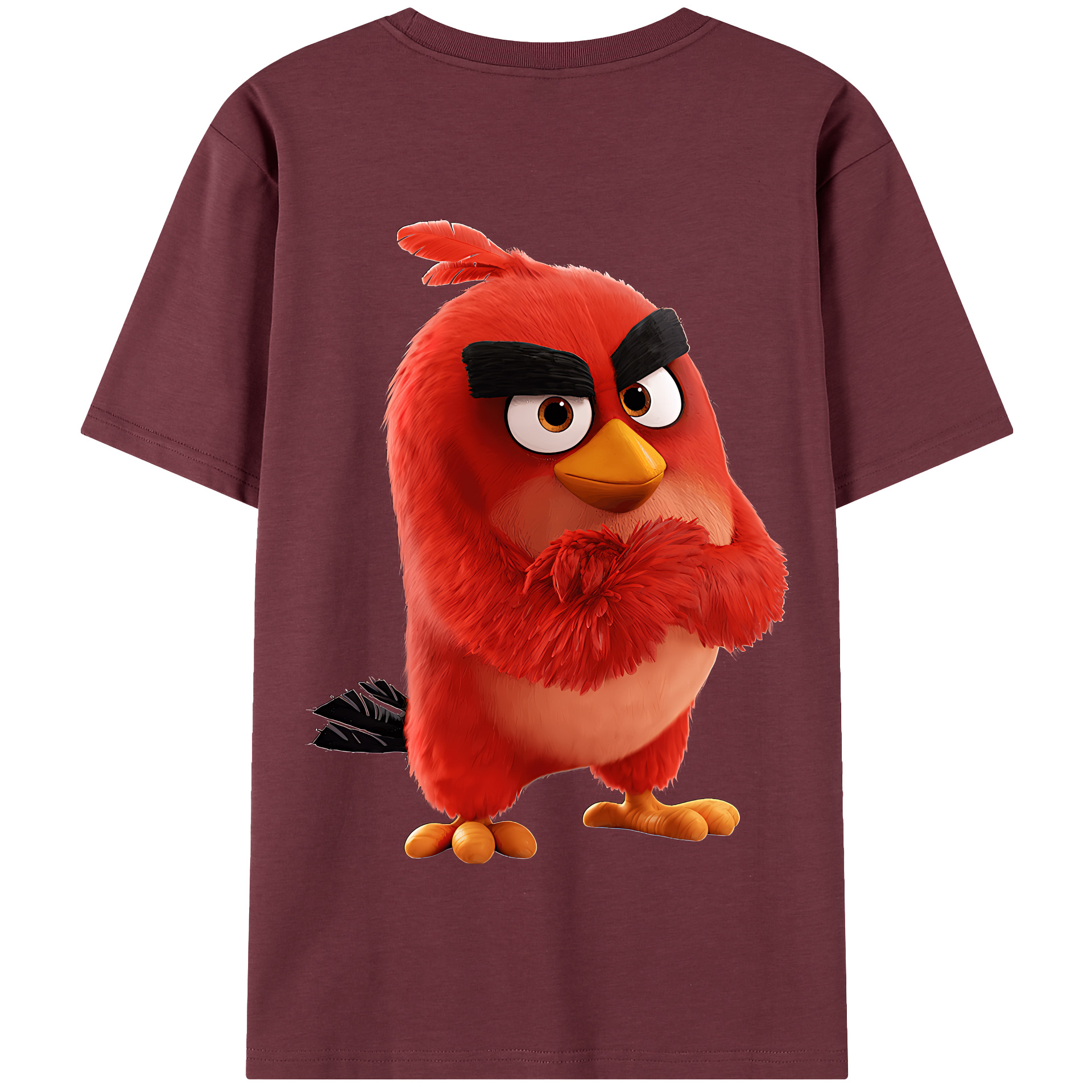 （画像用） Angry Birds アングリーバード 綿100％半袖Tシャツ（背面プリント）